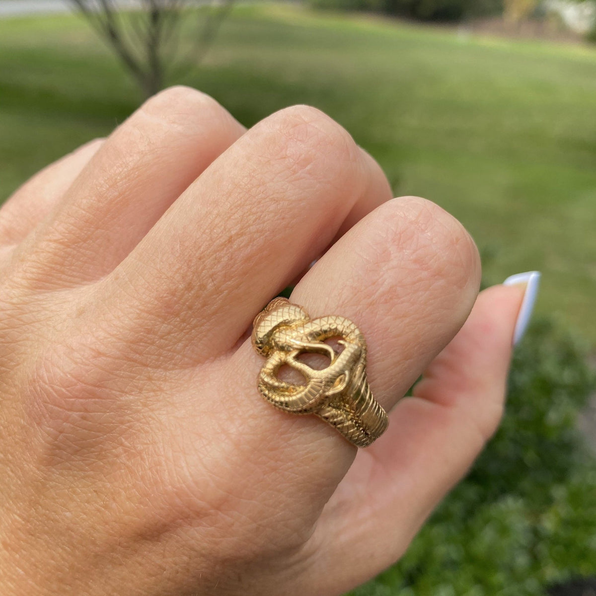 Snake Ring | 14k Gold Snake Ring - Trademark Antiques