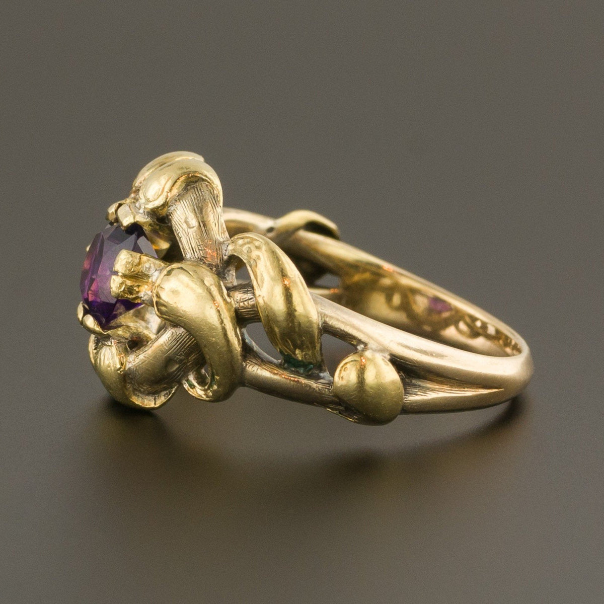 Snake Ring | Amethyst Snake Ring - Trademark Antiques
