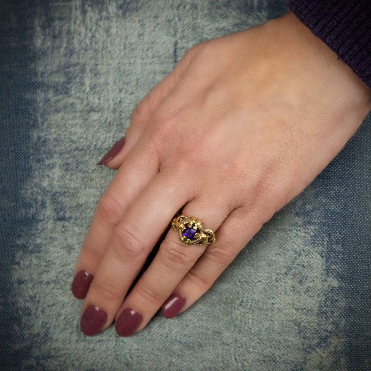 Snake Ring | Amethyst Snake Ring - Trademark Antiques