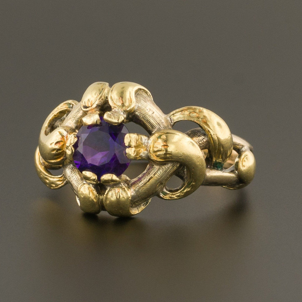 Snake Ring | Amethyst Snake Ring - Trademark Antiques