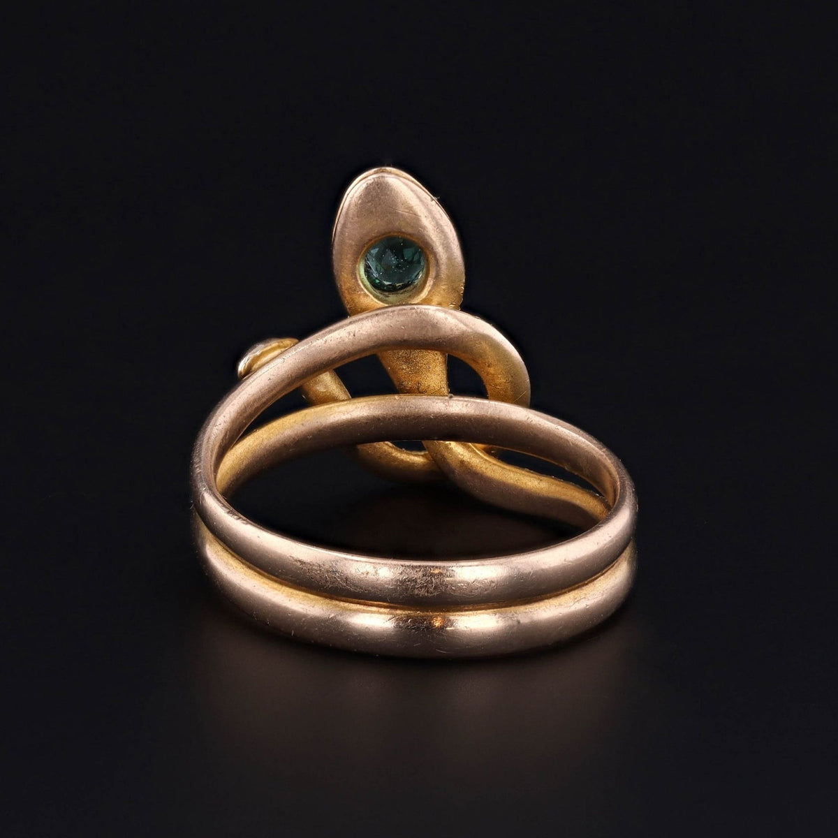 Snake Ring | Emerald Ring - Trademark Antiques