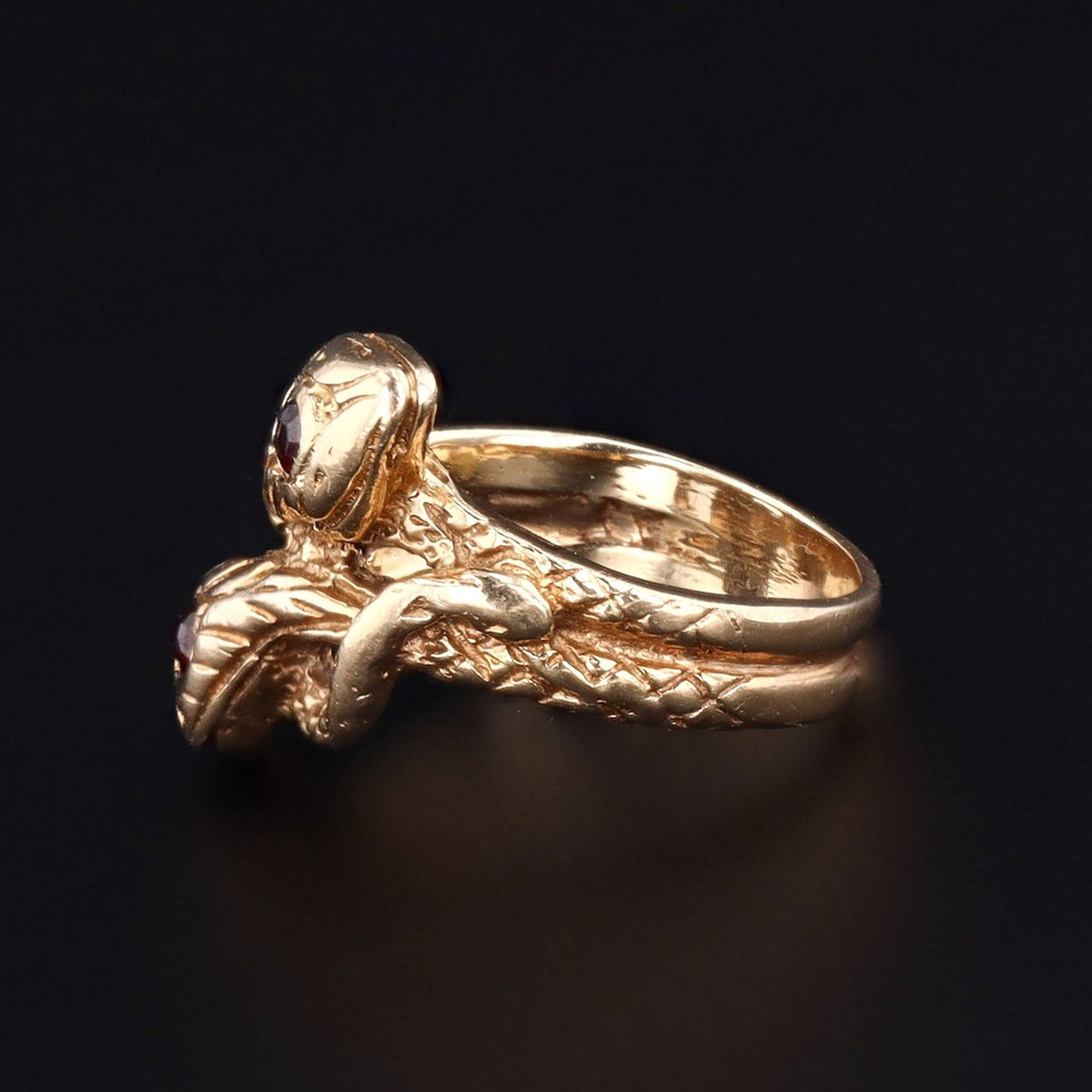 Snake Ring | Garnet Snake Ring - Trademark Antiques