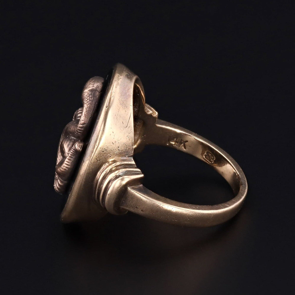 Snake Ring | Onyx Snake Ring - Trademark Antiques