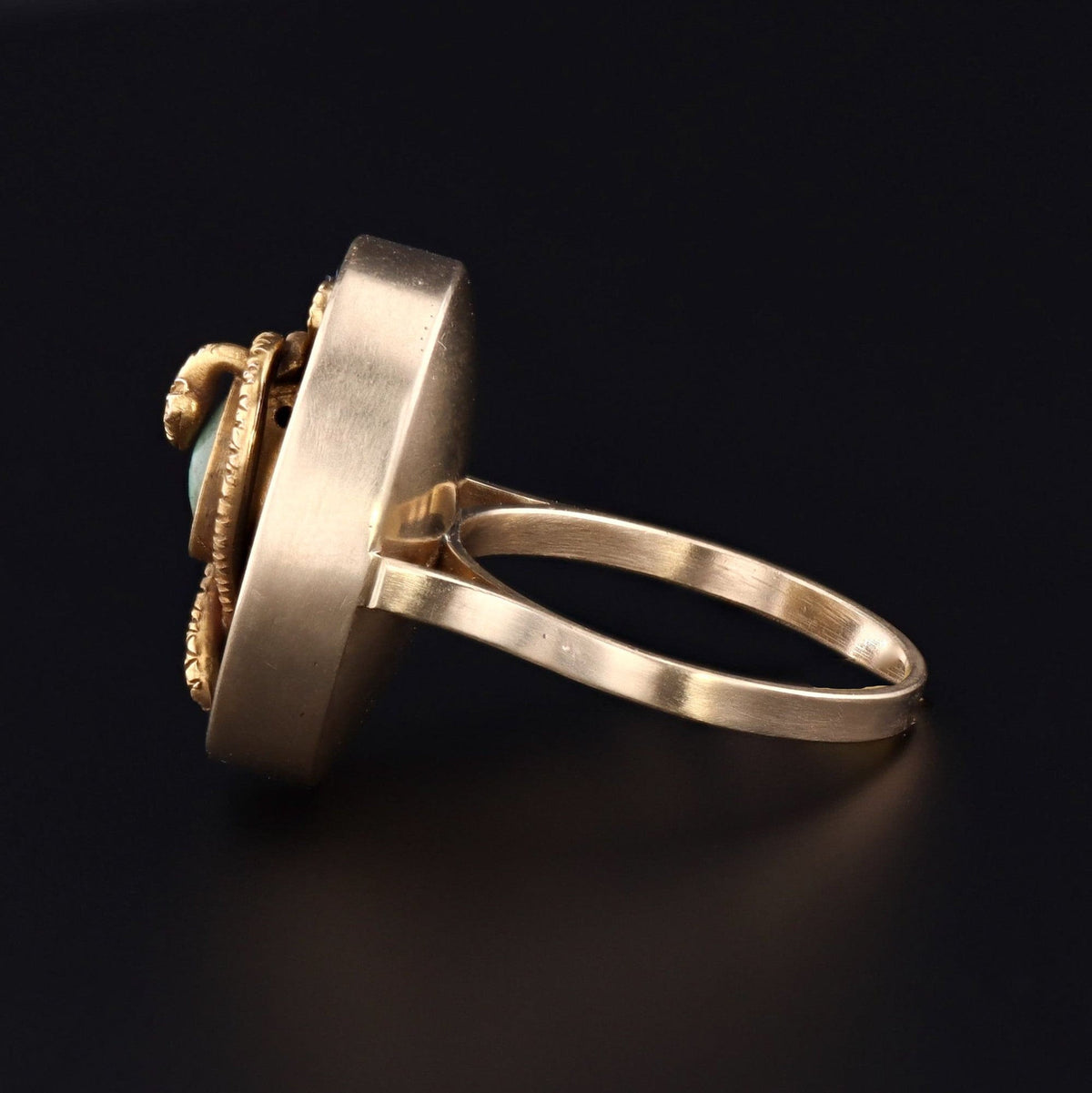 Snake Ring | Onyx &amp; Turquoise Snake Ring - Trademark Antiques