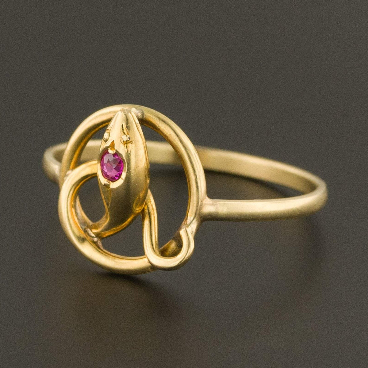 Snake Ring | Ruby Snake Ring - Trademark Antiques