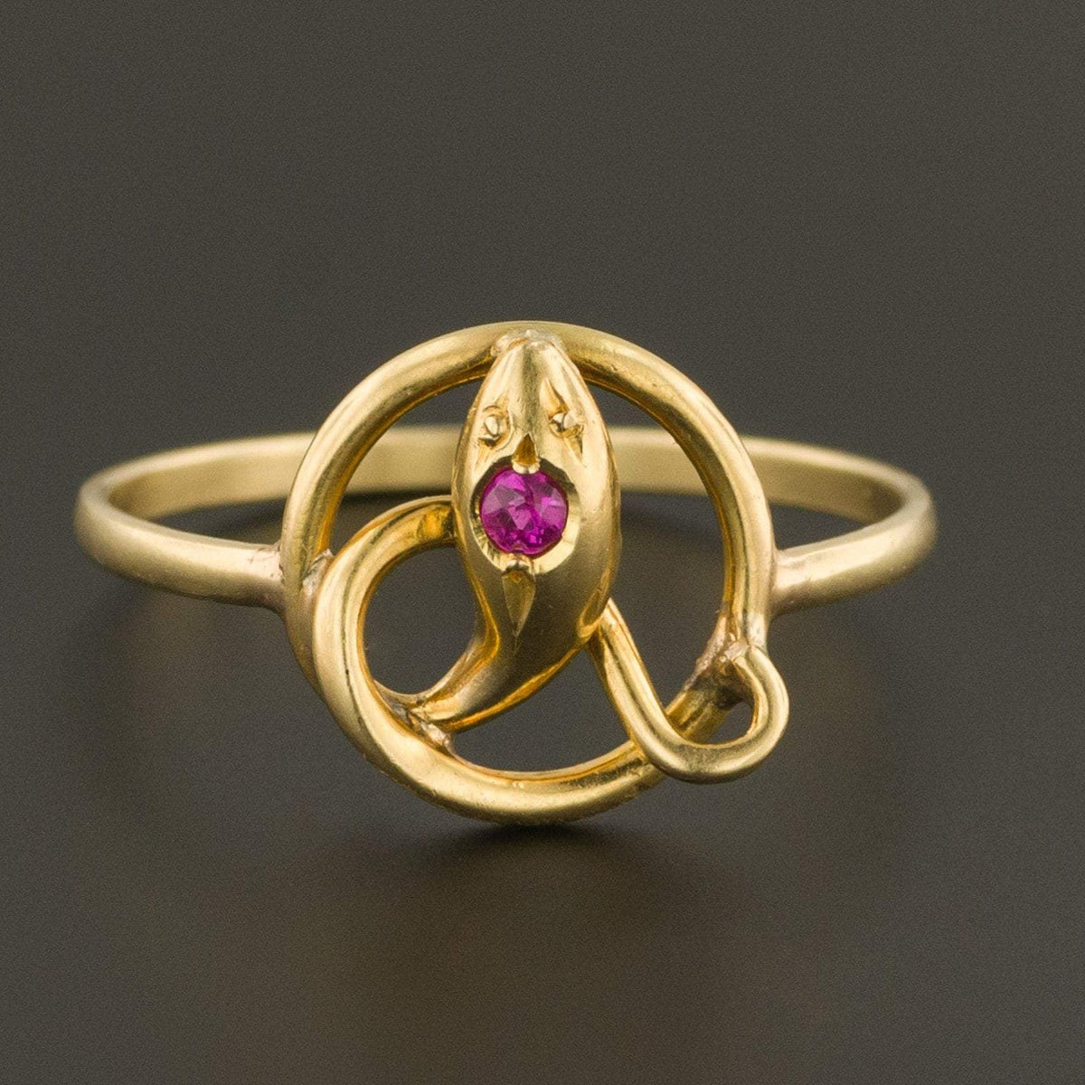 Snake Ring | Ruby Snake Ring - Trademark Antiques