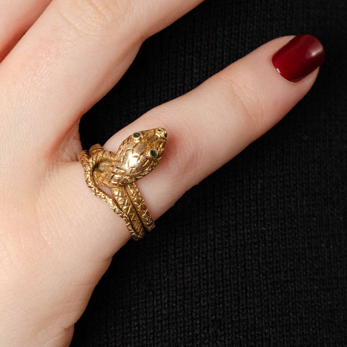 Snake Ring | Vintage 14k Gold Snake Ring - Trademark Antiques