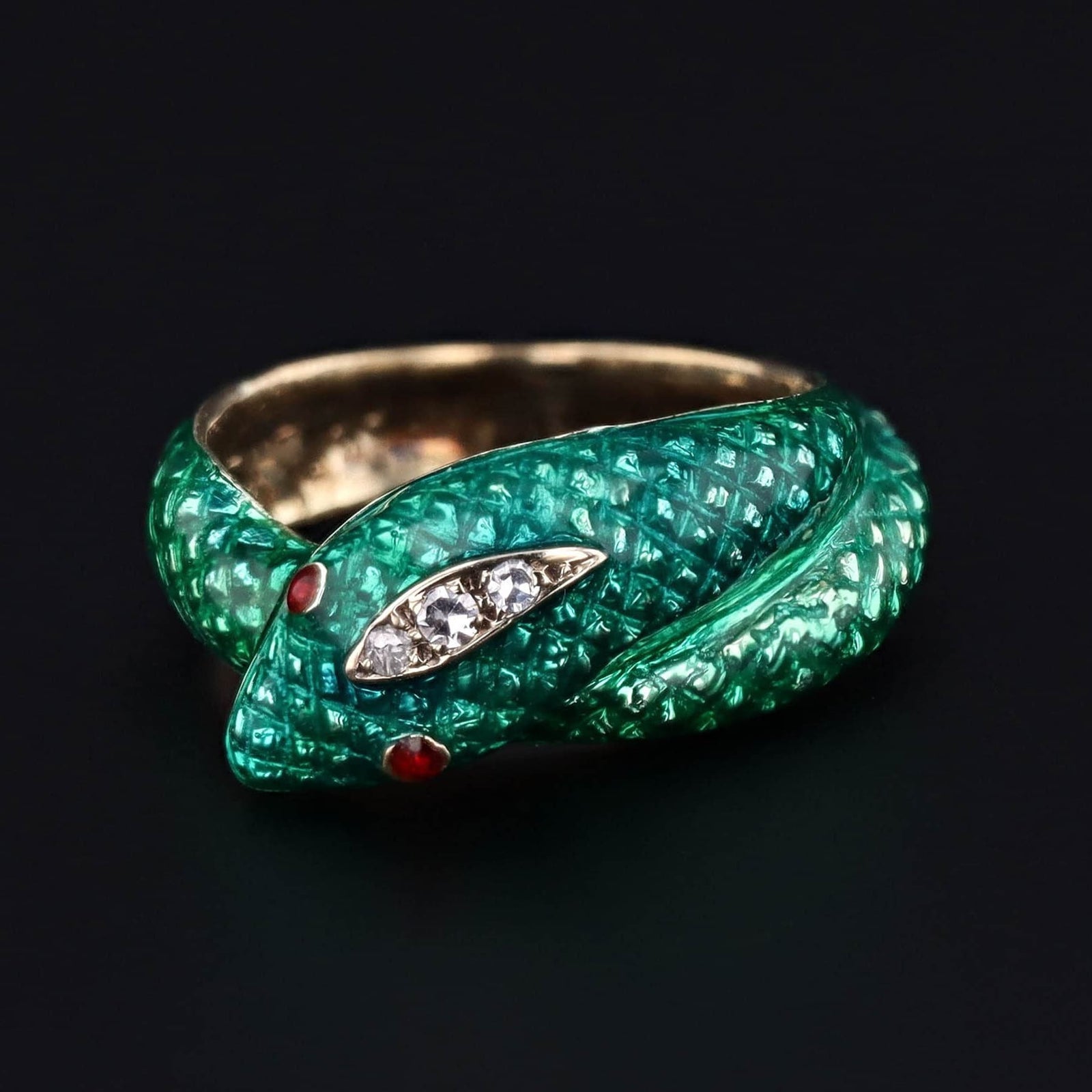Snake Ring | Vintage Snake Ring - Trademark Antiques