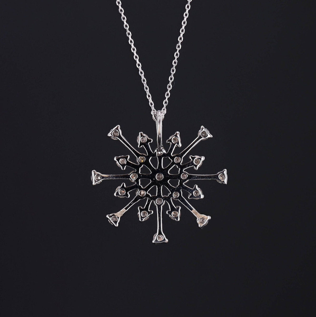 Snowflake Pendant | Winter Necklace - Trademark Antiques
