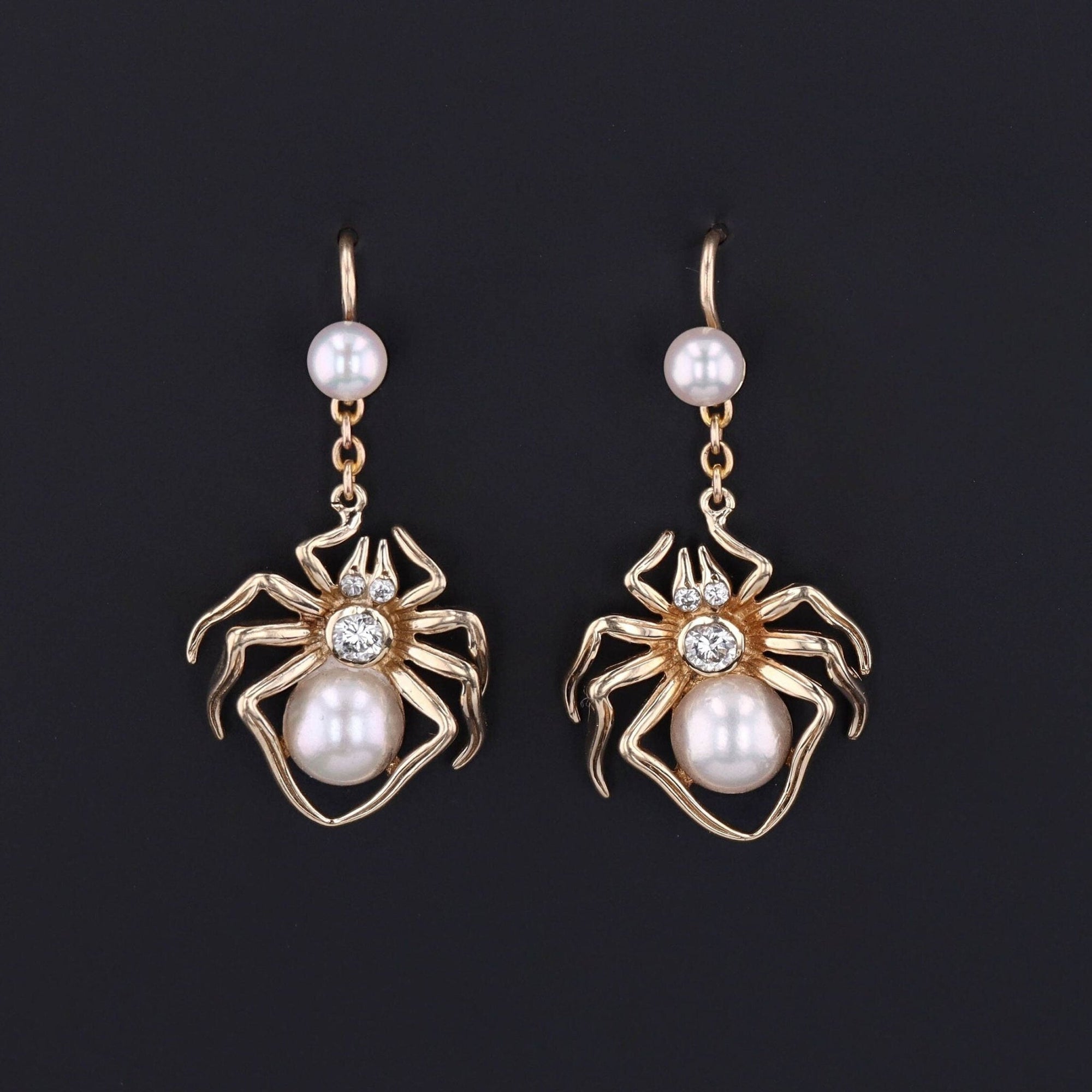 Spider Earrings | Vintage Earrings - Trademark Antiques