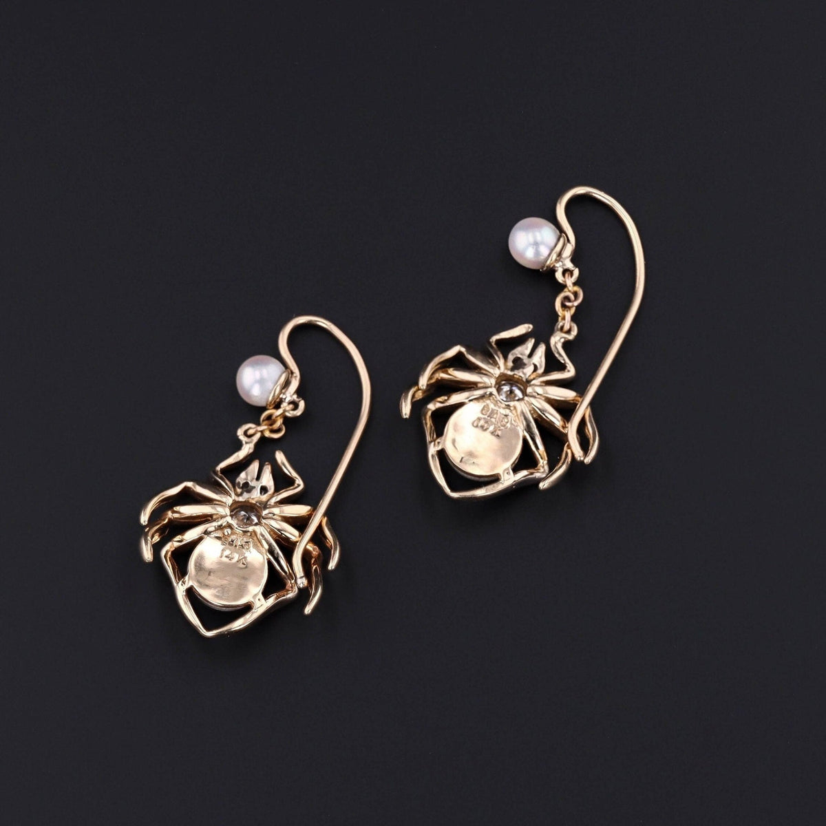 Spider Earrings | Vintage Earrings - Trademark Antiques