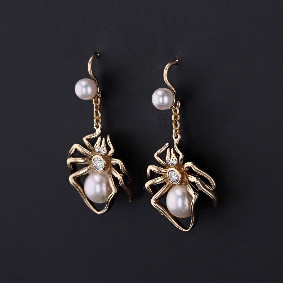 Spider Earrings | Vintage Earrings - Trademark Antiques