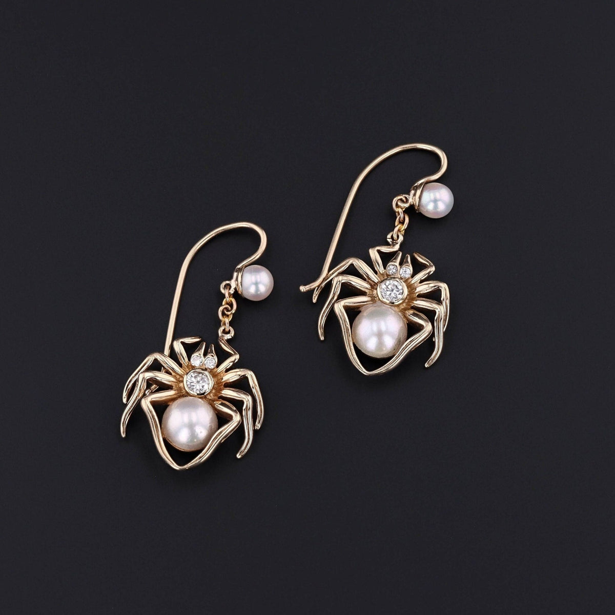 Spider Earrings | Vintage Earrings - Trademark Antiques