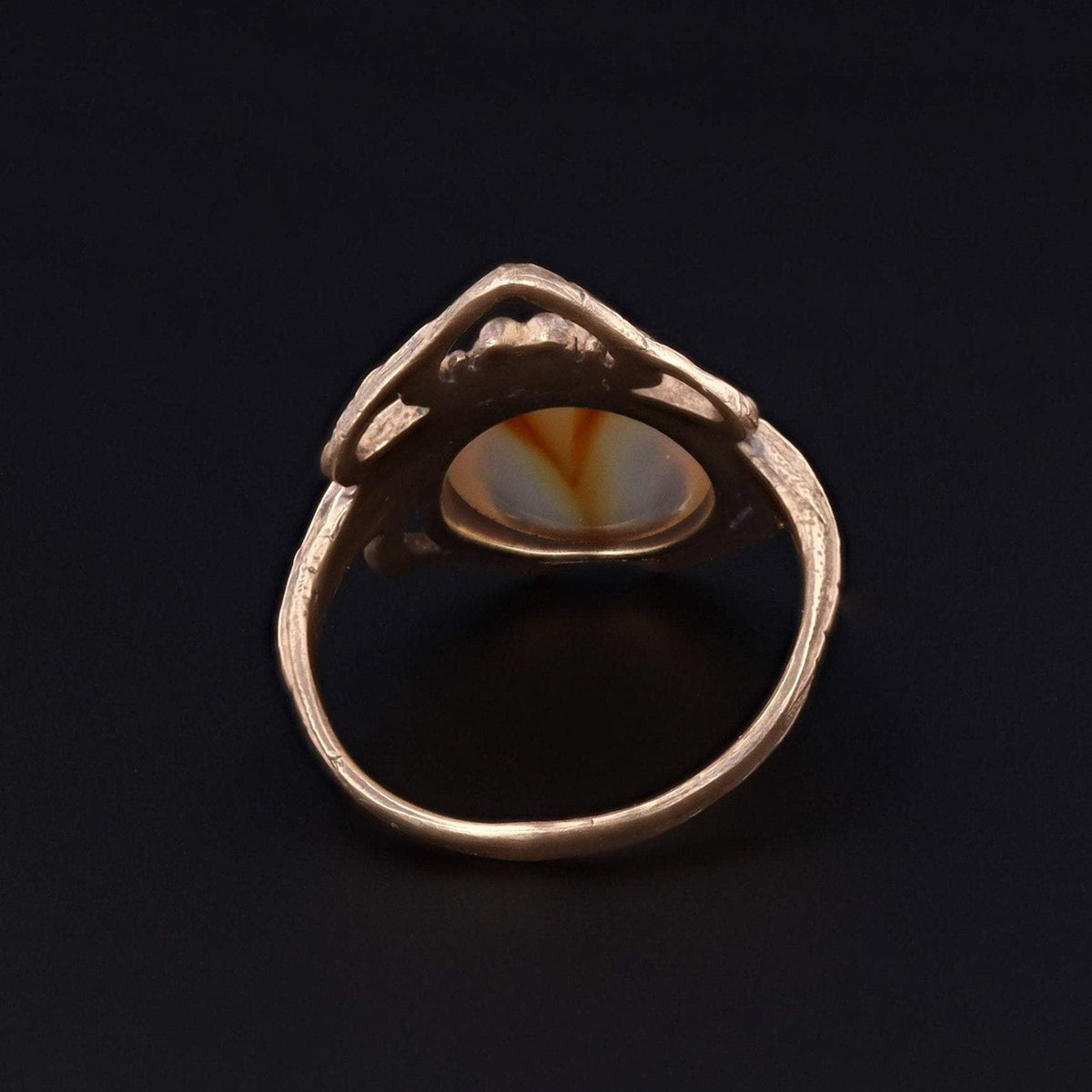 Spider Ring | 14k Gold Agate Spider Ring - Trademark Antiques