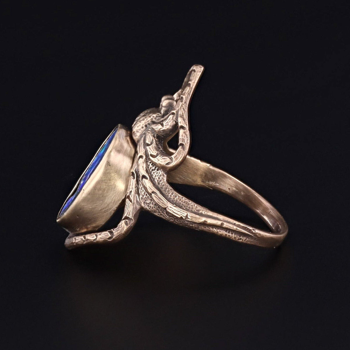 Spider Ring | 14k Gold Boulder Opal Spider Ring - Trademark Antiques