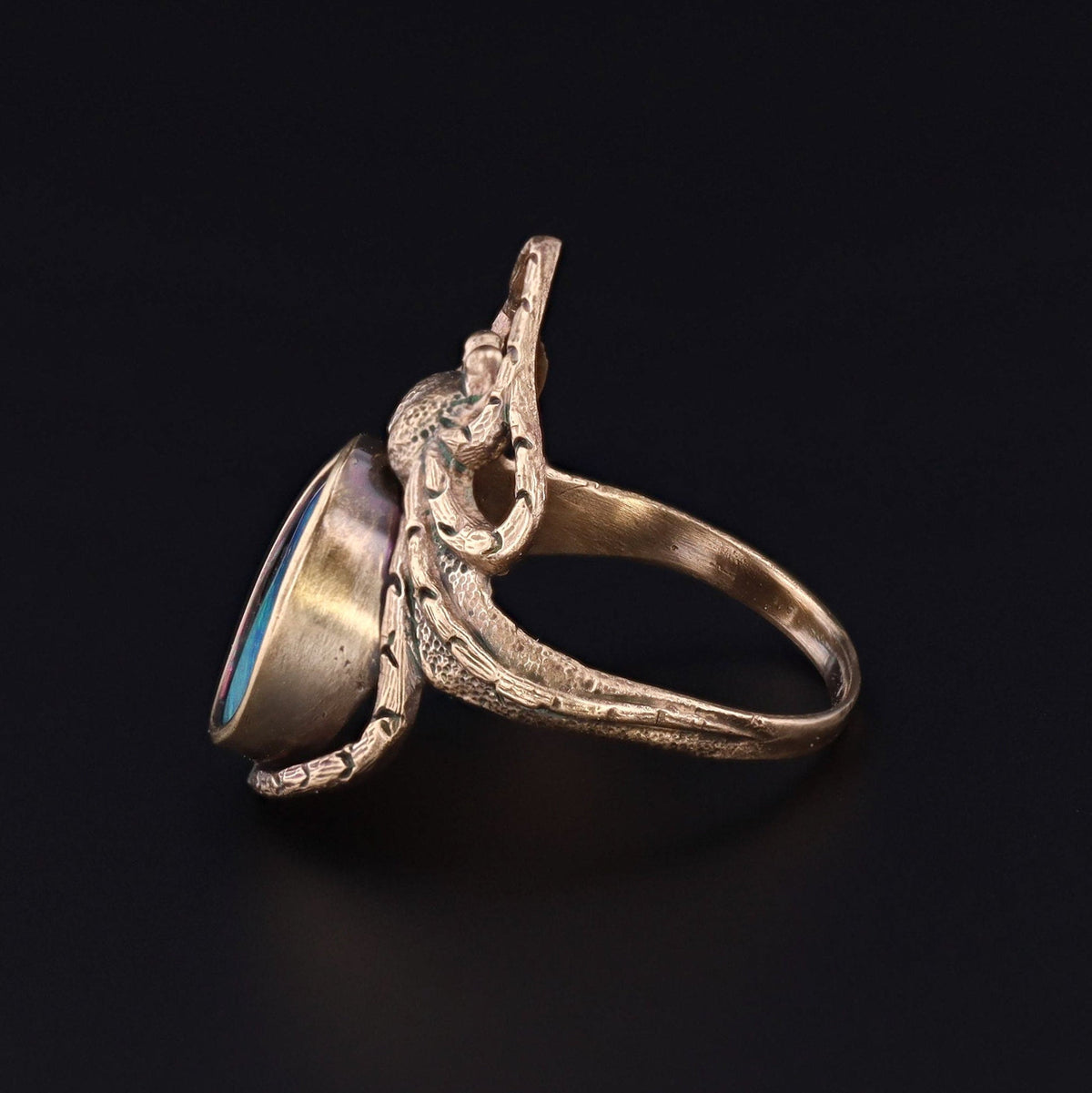 Spider Ring | 14k Gold Boulder Opal Spider Ring - Trademark Antiques
