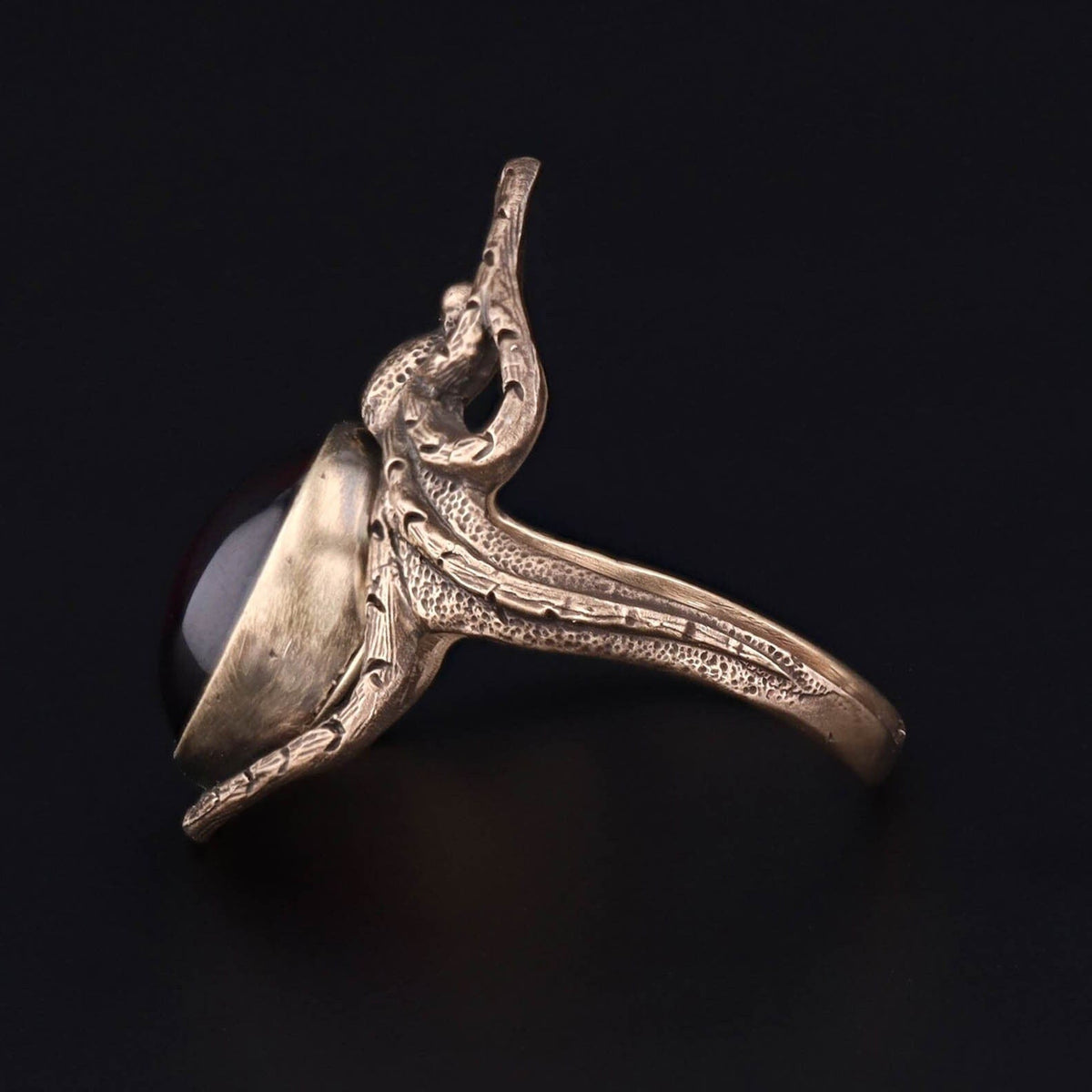 Spider Ring | 14k Gold &amp; Garnet Spider Ring - Trademark Antiques