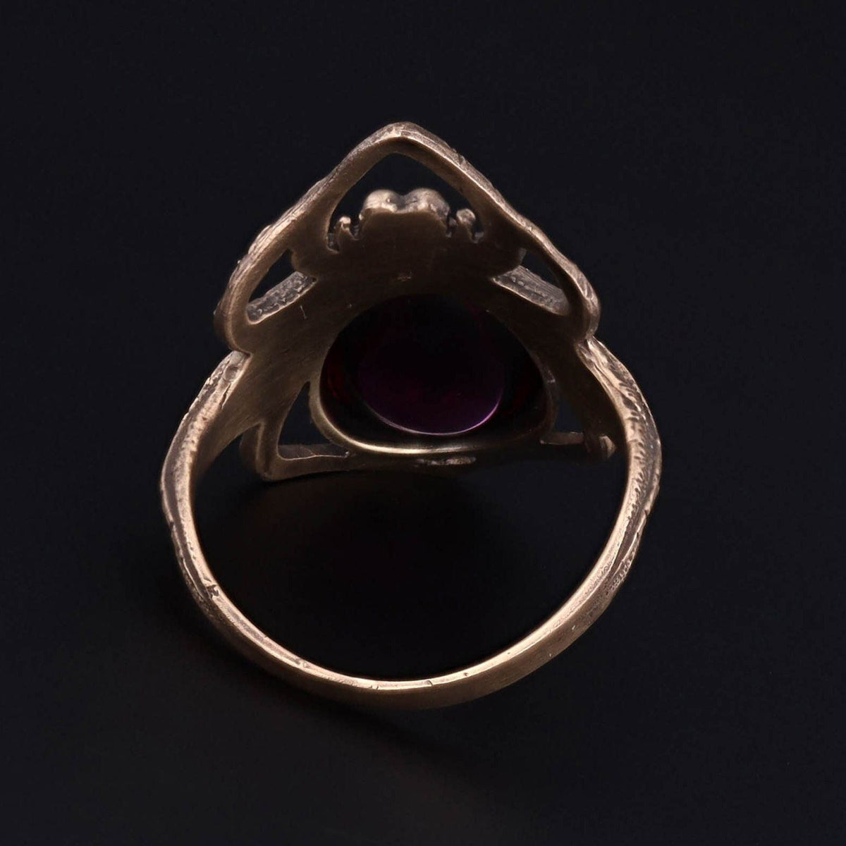 Spider Ring | 14k Gold &amp; Garnet Spider Ring - Trademark Antiques