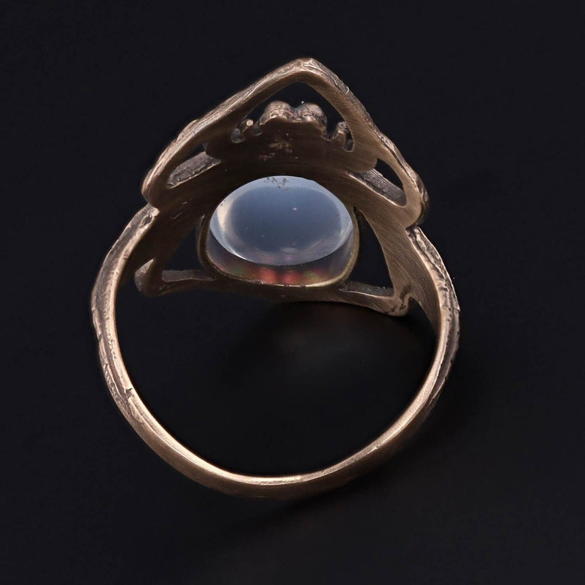 Spider Ring | 14k Gold &amp; Moonstone Spider Ring - Trademark Antiques