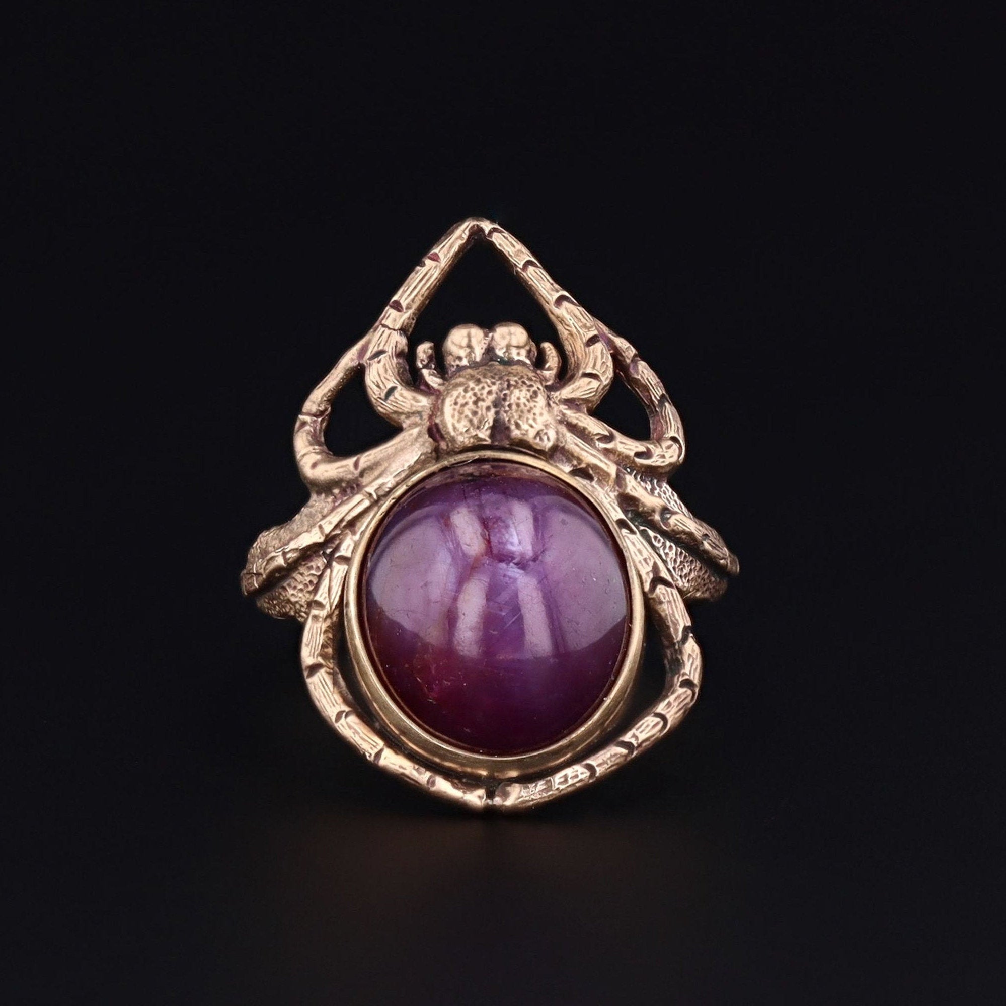 Spider Ring | 14k Gold Star Ruby Spider Ring - Trademark Antiques