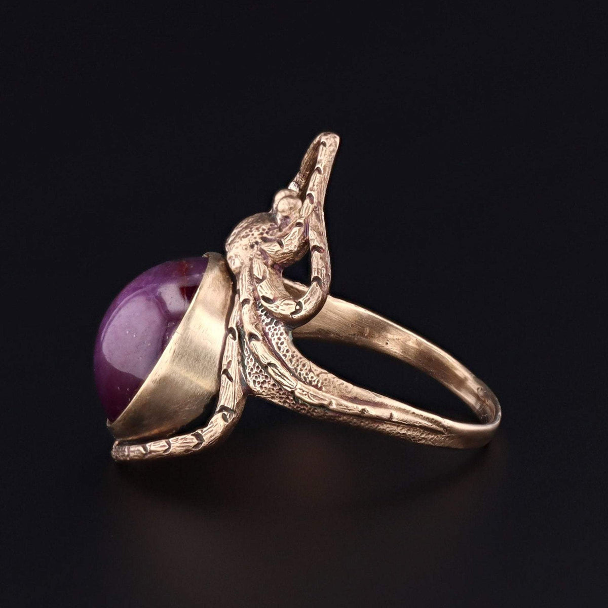 Spider Ring | 14k Gold Star Ruby Spider Ring - Trademark Antiques