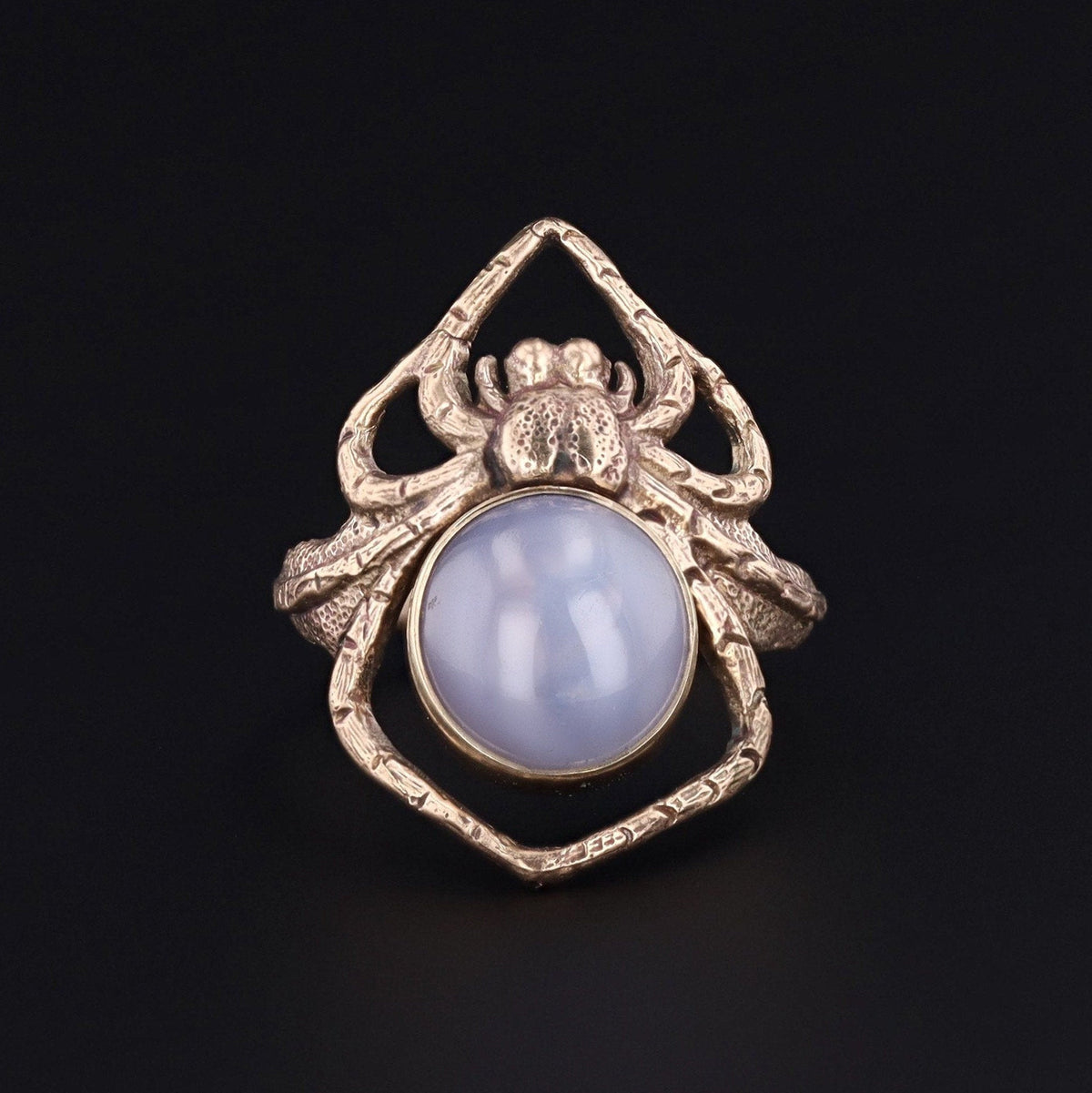Spider Ring | 14k Gold Star Sapphire Spider Ring - Trademark Antiques