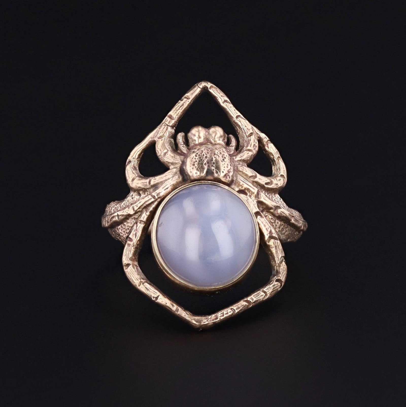 Spider Ring | 14k Gold Star Sapphire Spider Ring - Trademark Antiques