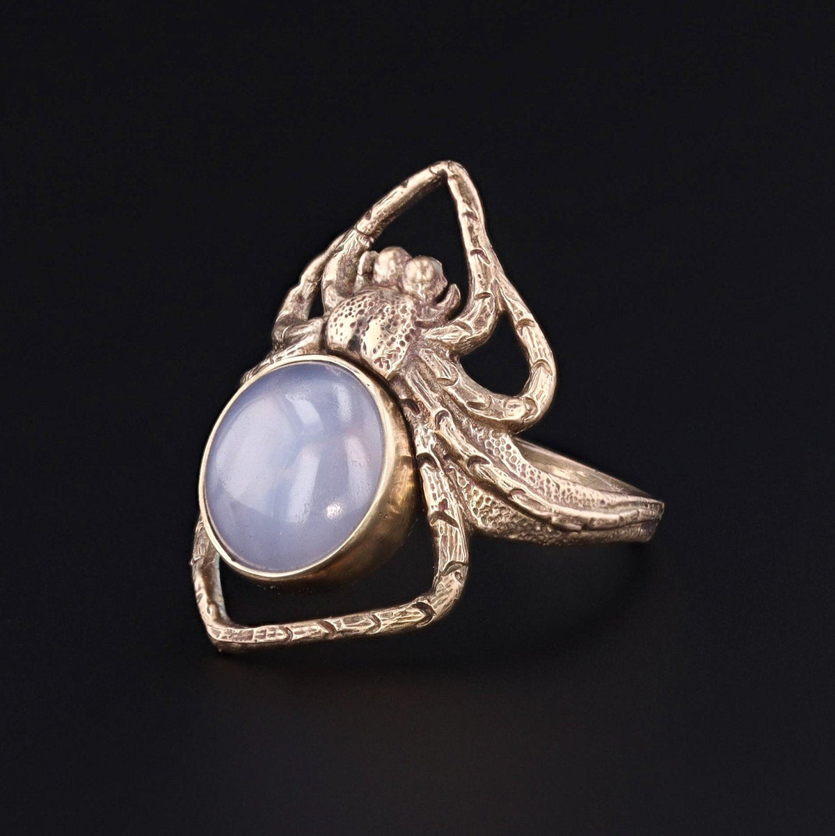 Spider Ring | 14k Gold Star Sapphire Spider Ring - Trademark Antiques
