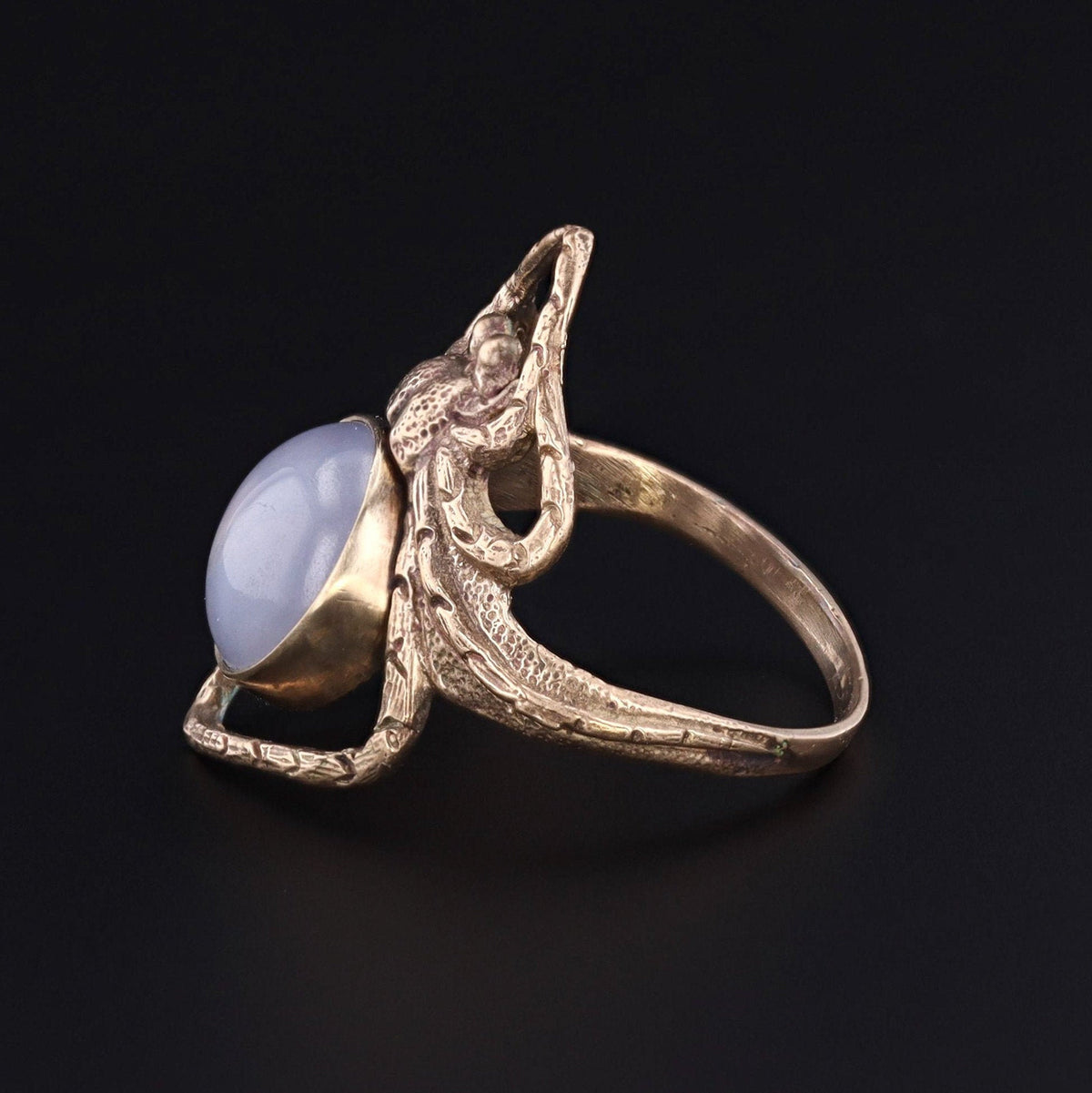 Spider Ring | 14k Gold Star Sapphire Spider Ring - Trademark Antiques