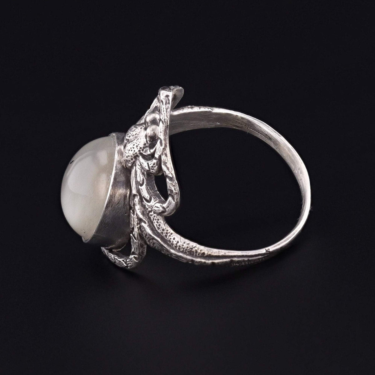 Spider Ring | Silver Moonstone Spider Ring - Trademark Antiques