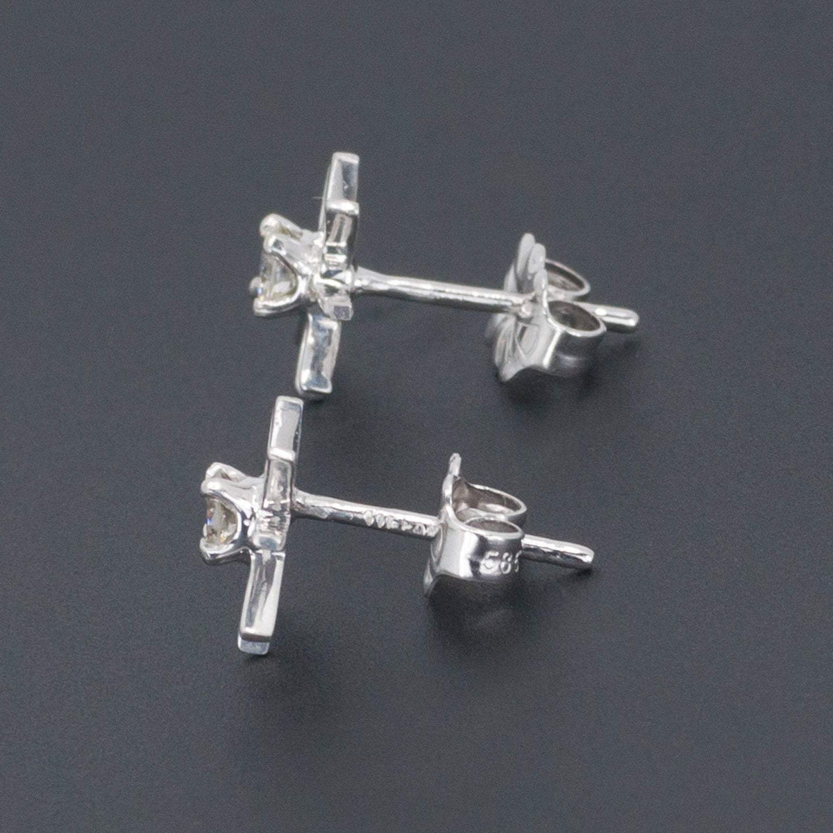 Star Earrings | Vintage Diamond Star Earrings - Trademark Antiques
