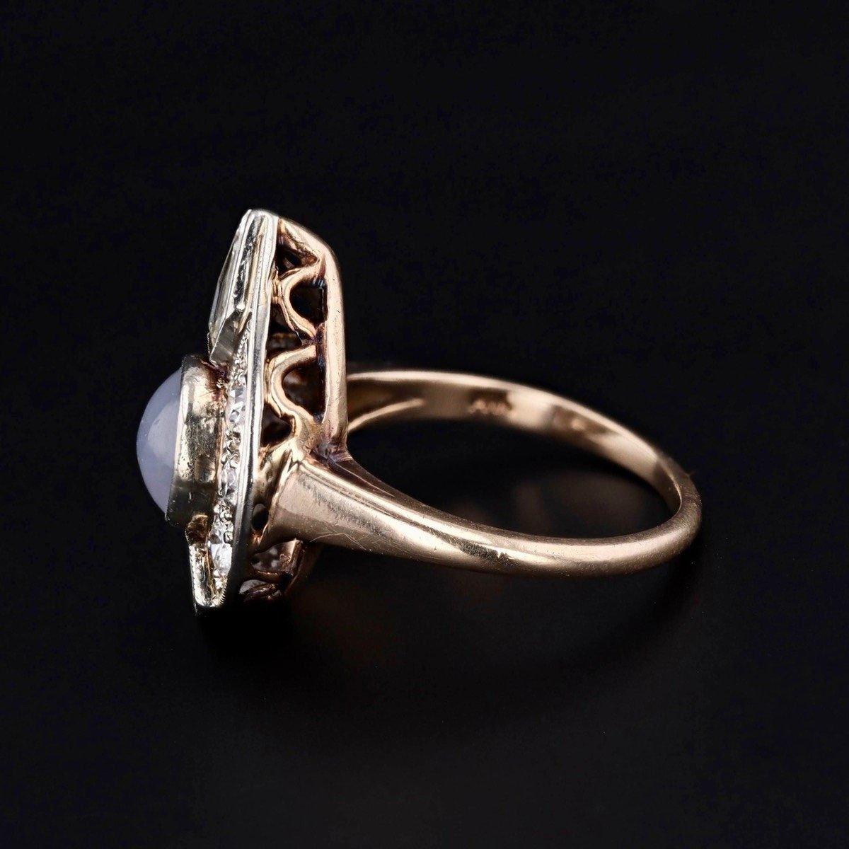 Star Sapphire and Diamond Ring | Vintage Ring - Trademark Antiques