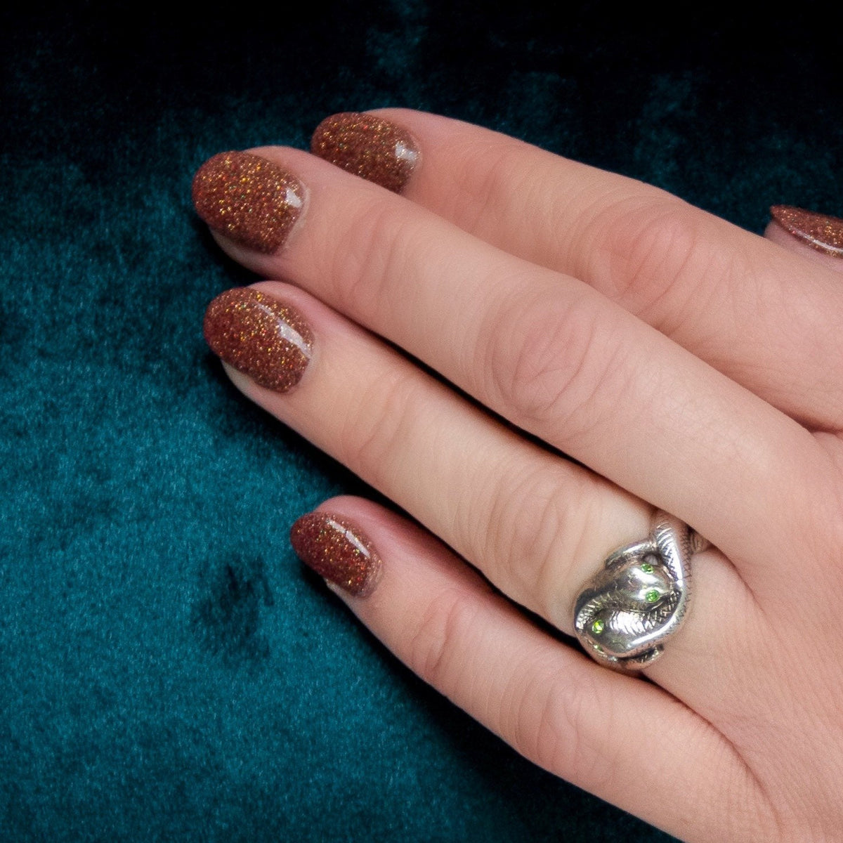 Sterling Silver Snake Ring | Double Snake Ring - Trademark Antiques