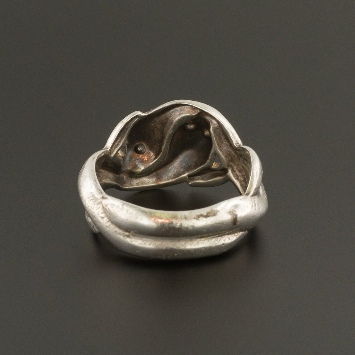 Sterling Silver Snake Ring | Double Snake Ring - Trademark Antiques