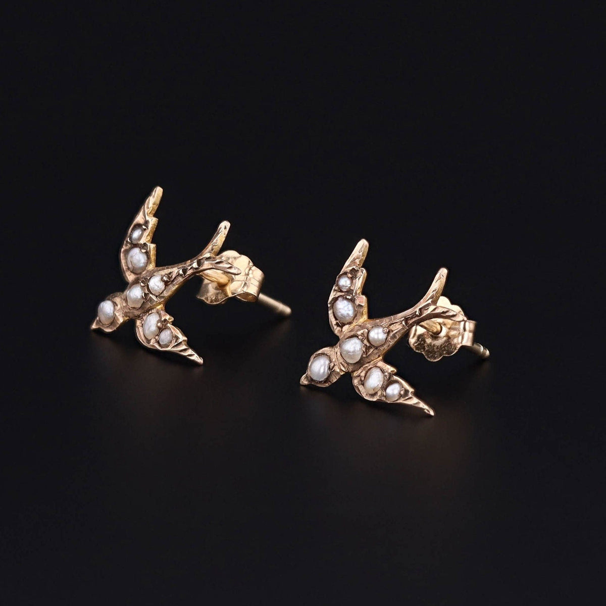 Swallow Earrings | Bird Earrings - Trademark Antiques