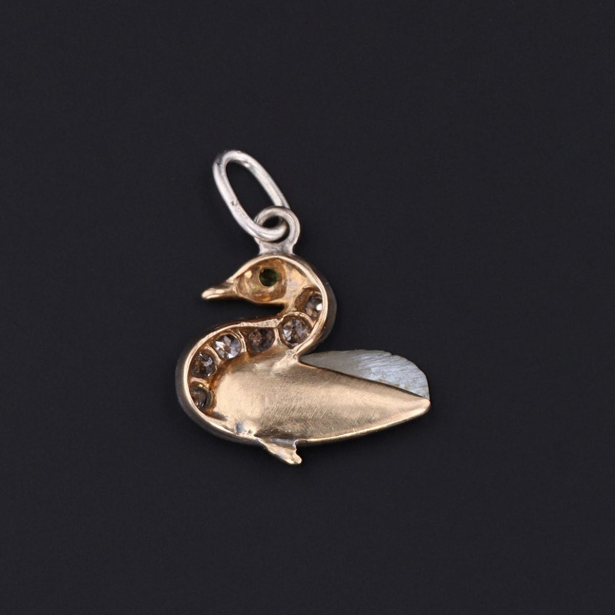 Swan Charm | Art Deco Charm - Trademark Antiques