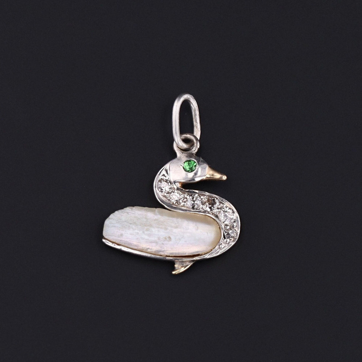 Swan Charm | Art Deco Charm - Trademark Antiques