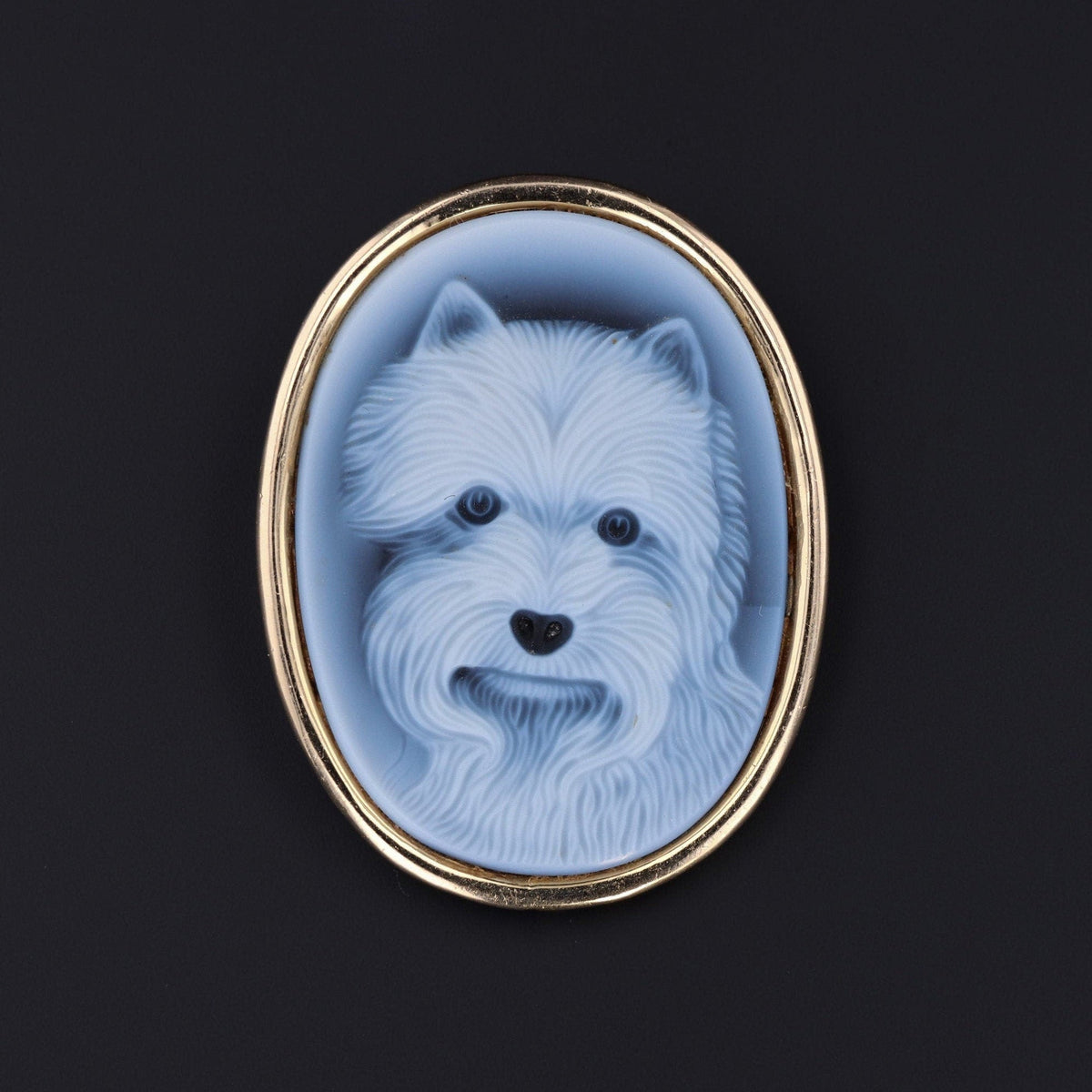 Terrier Pendant or Brooch | 14k Gold Terrier Dog Pendant - Trademark Antiques