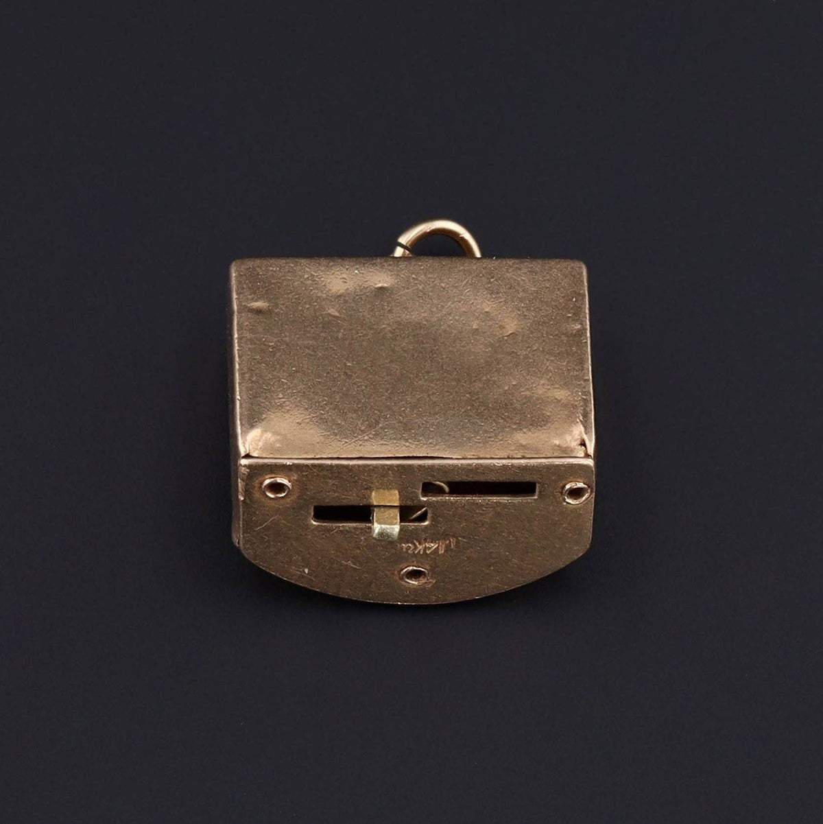 Theatre or Ballet Charm or Pendant | 14k Gold &amp; Enamel Stage Charm - Trademark Antiques