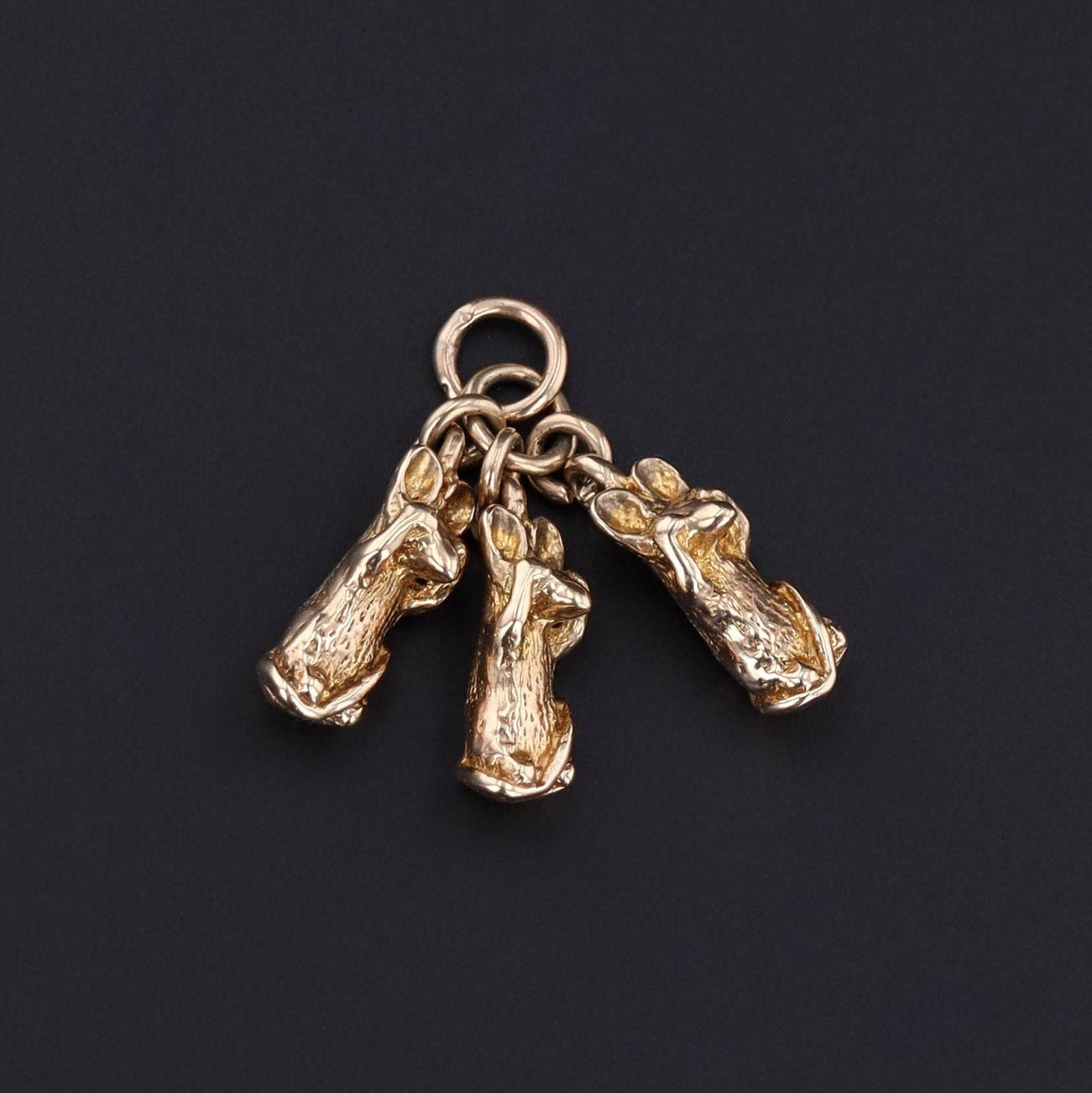 Three Blind Mice Charm | Mouse Pendant - Trademark Antiques