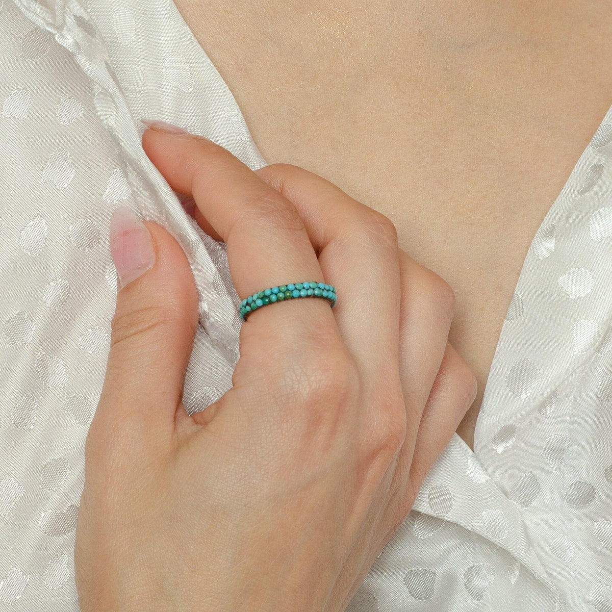 Turquoise Band | Antique Turquoise Ring - Trademark Antiques