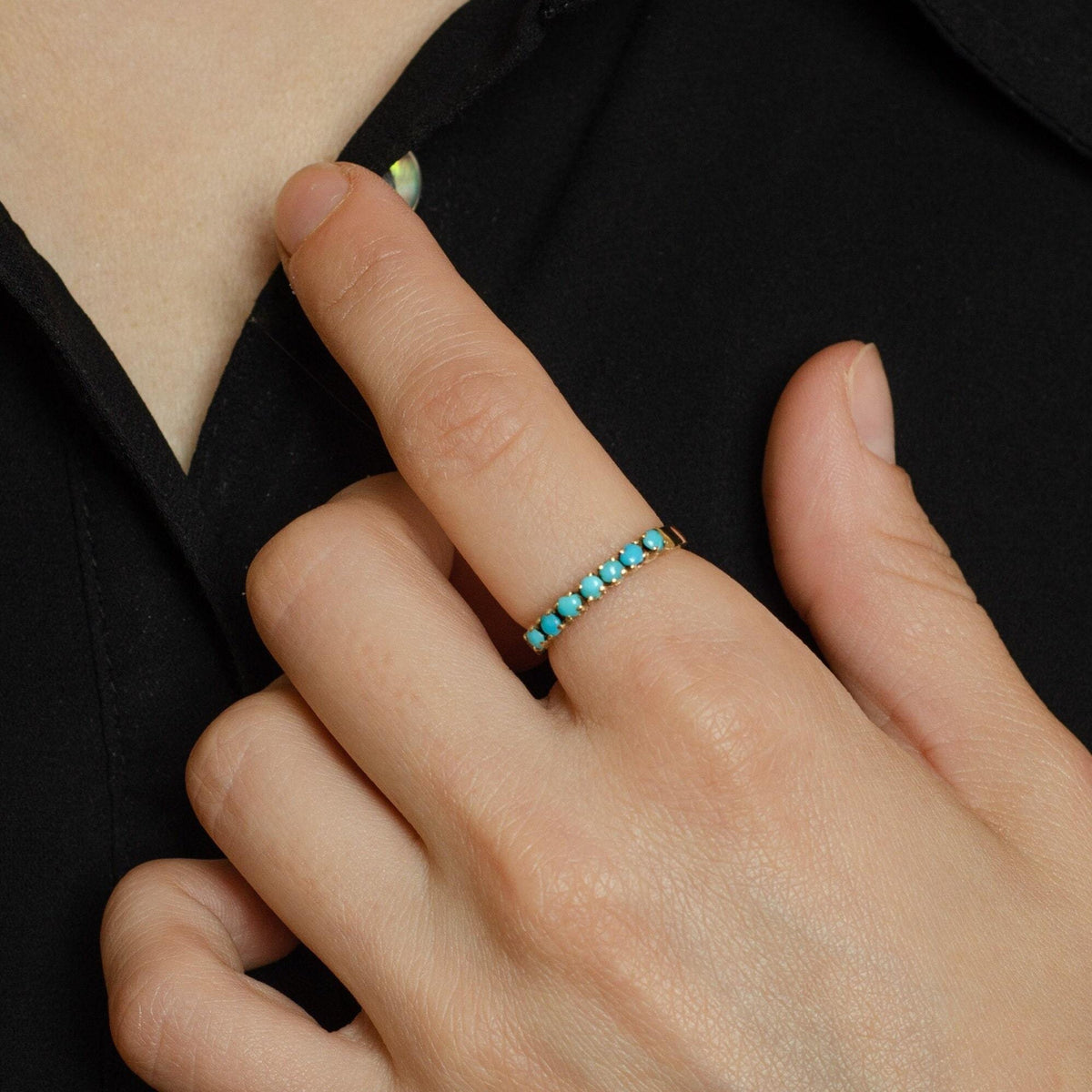 Turquoise Band | Turquoise Ring - Trademark Antiques