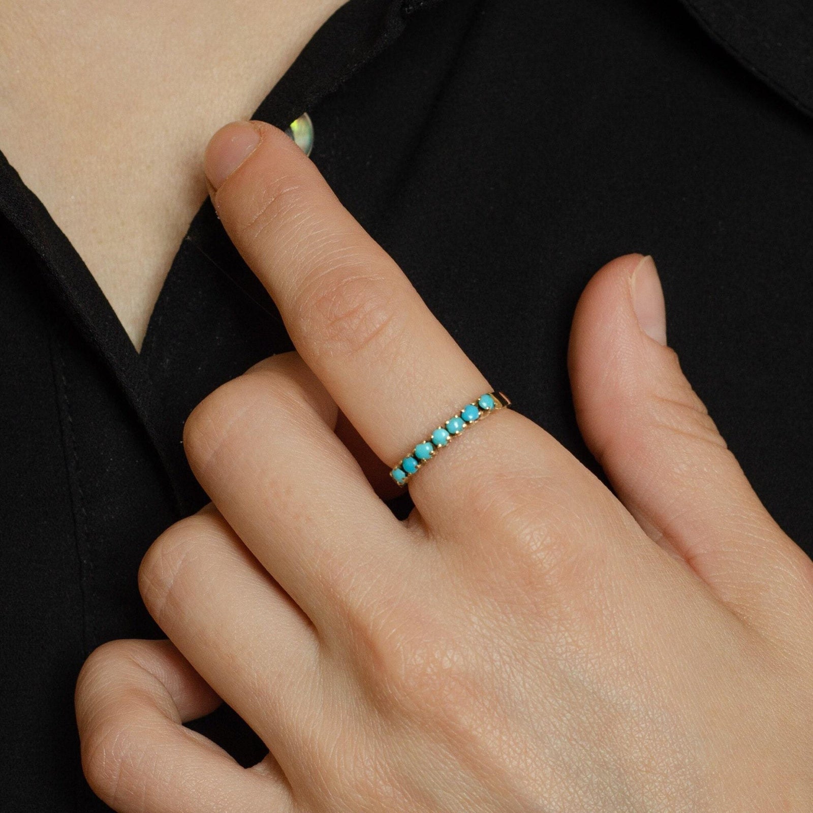 Turquoise Band | Turquoise Ring - Trademark Antiques