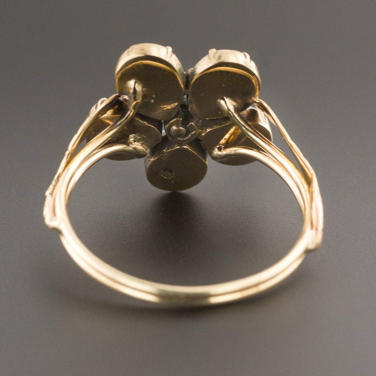 Turquoise Flower Ring | Antique Flower Ring - Trademark Antiques