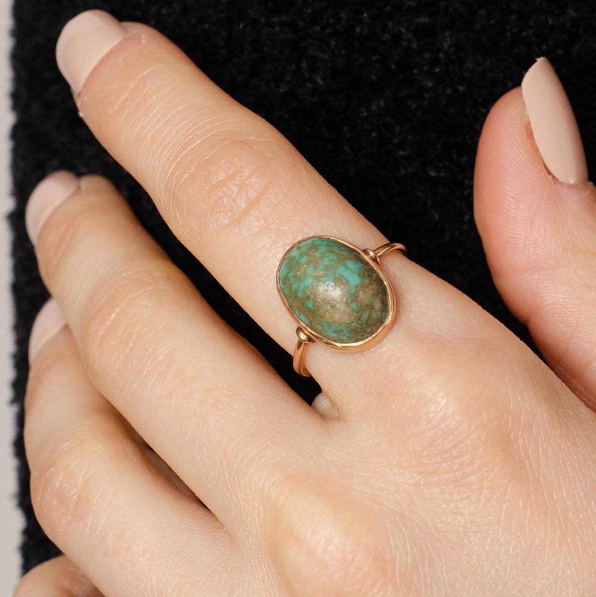 Turquoise Ring | 10k Gold Ring - Trademark Antiques