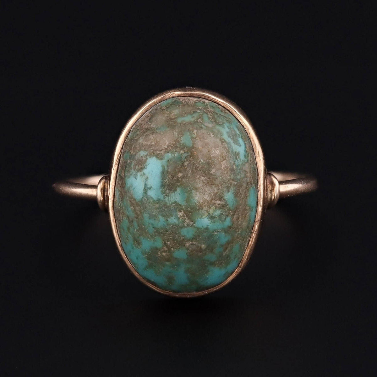Turquoise Ring | 10k Gold Ring - Trademark Antiques