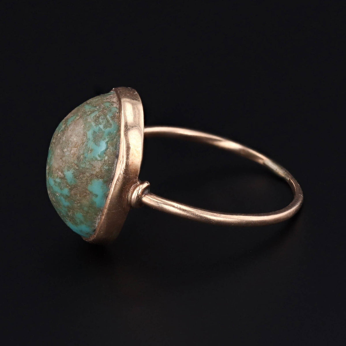 Turquoise Ring | 10k Gold Ring - Trademark Antiques