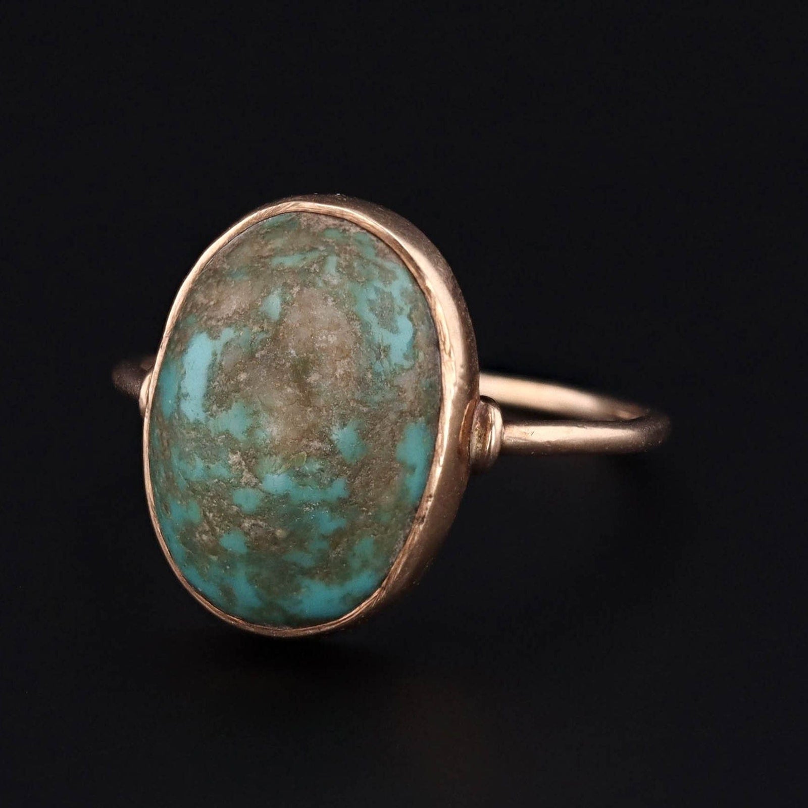 Turquoise Ring | 10k Gold Ring - Trademark Antiques