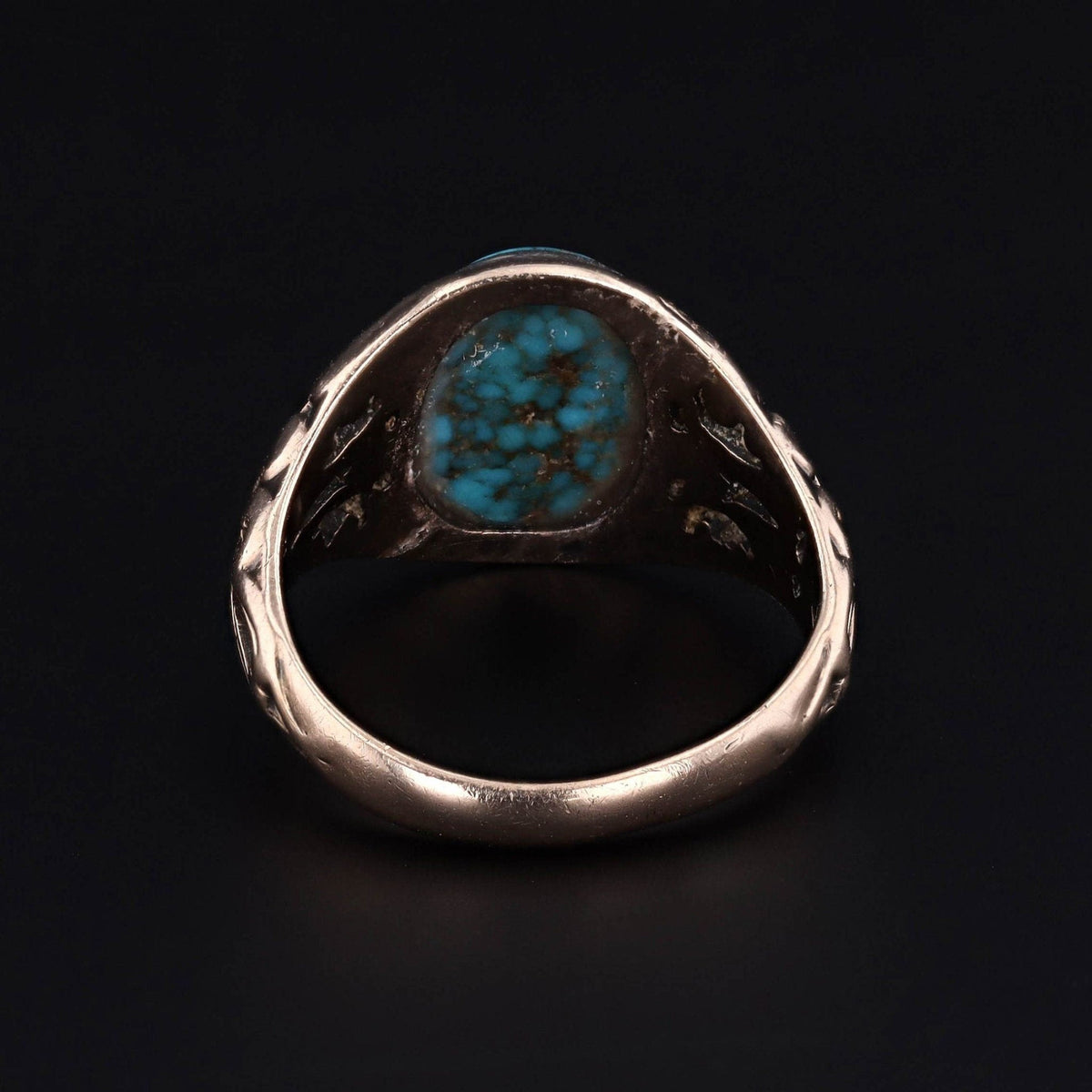 Turquoise Ring | 10k Gold Turquoise Ring - Trademark Antiques