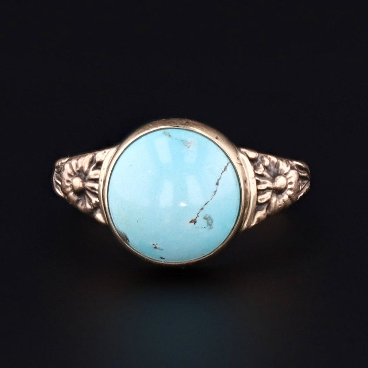 Turquoise Ring | 14k Gold Ring - Trademark Antiques